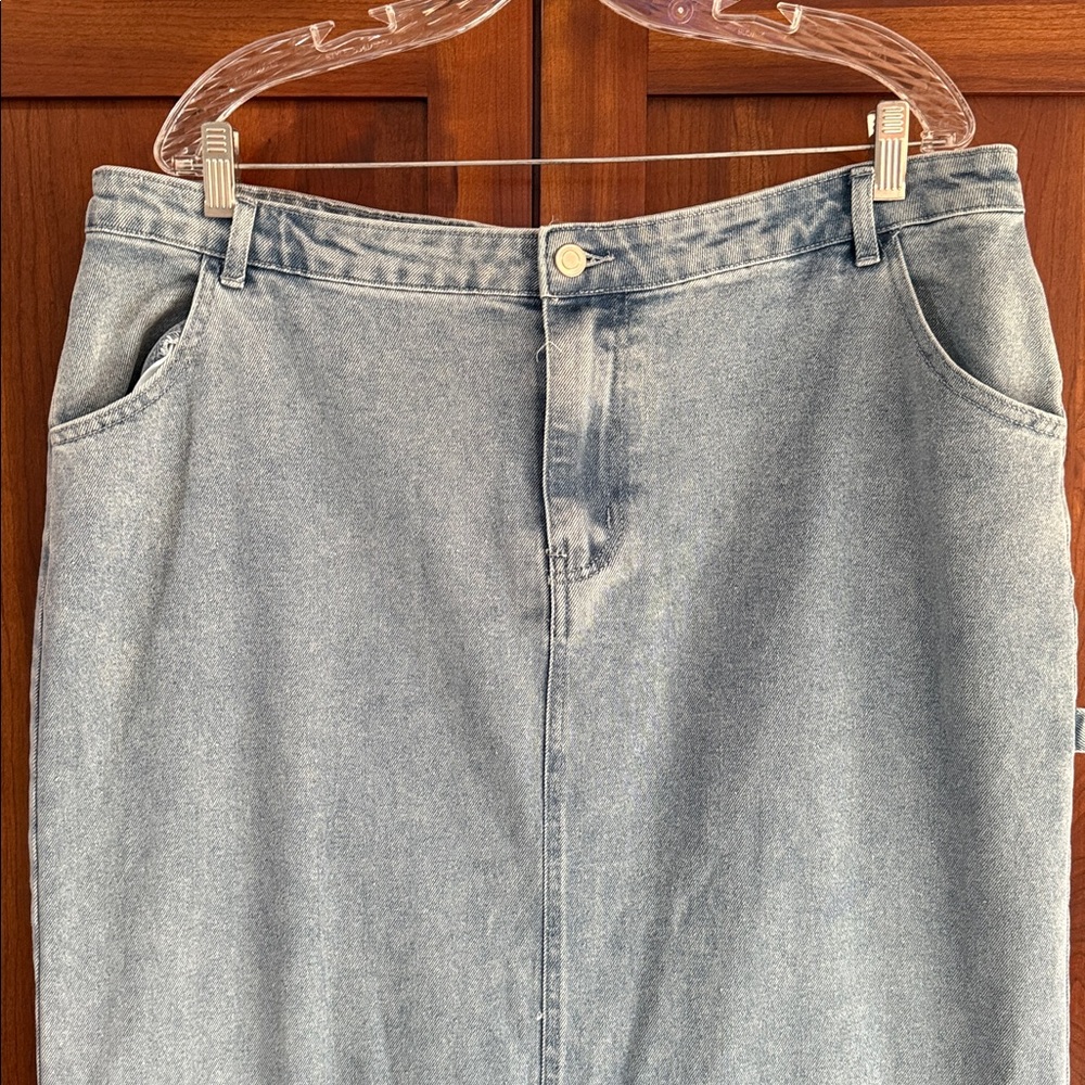Denim Maxi Skirt - Picture 2 of 7